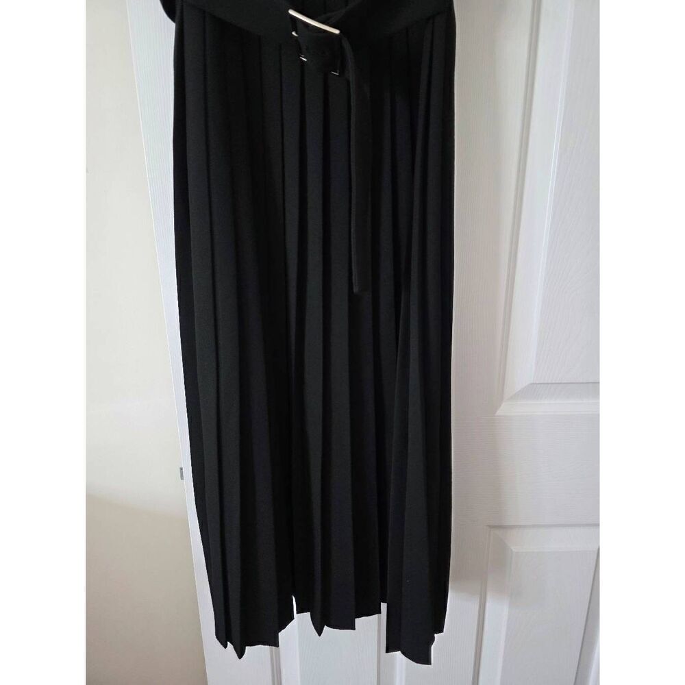 Karen millen Tailored Structured Crepe Forever Pleat Belted Midi Dress US 6 $399 - Picture 7 of 12